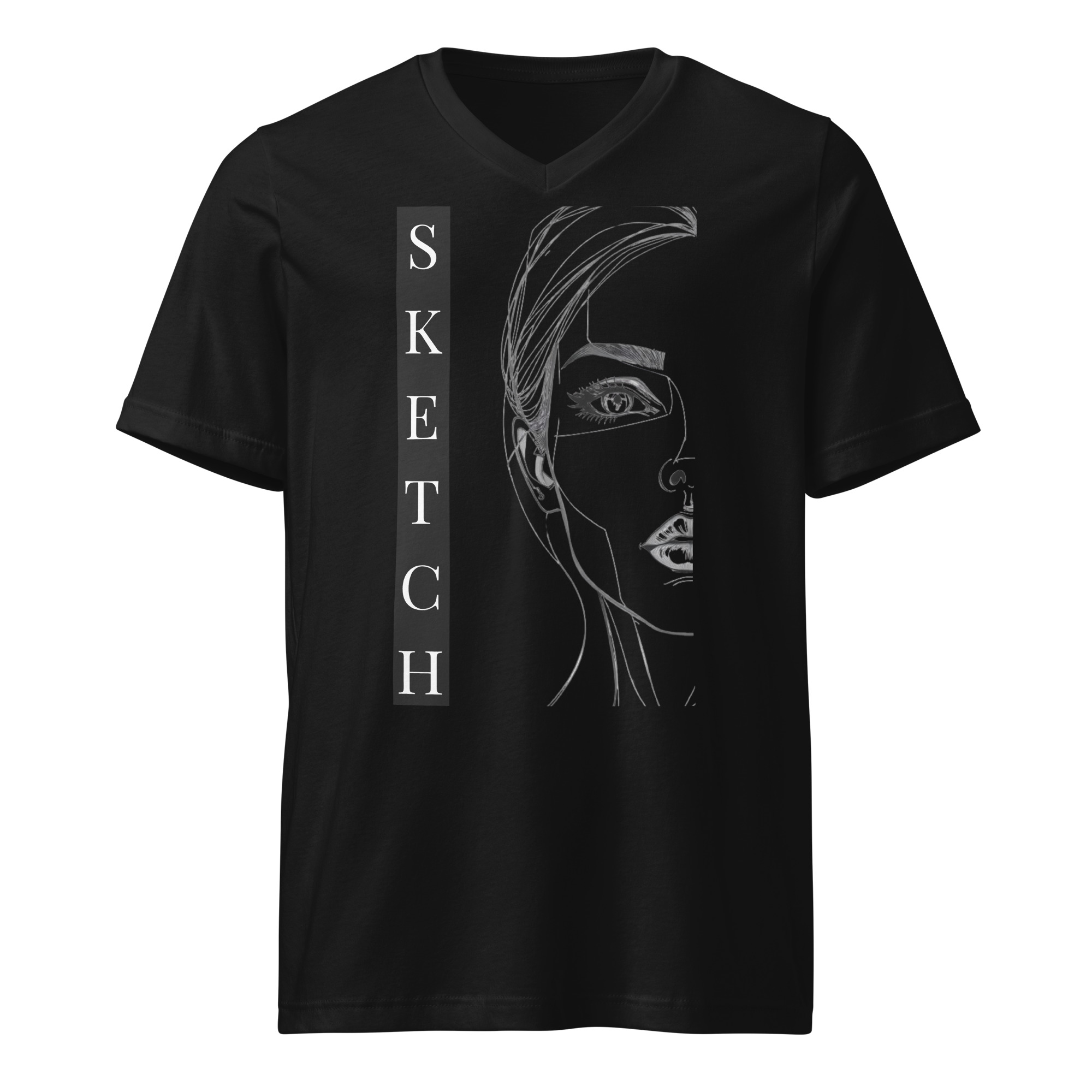 Womens v-neck t-shirt, part of women's clothing range in the store.